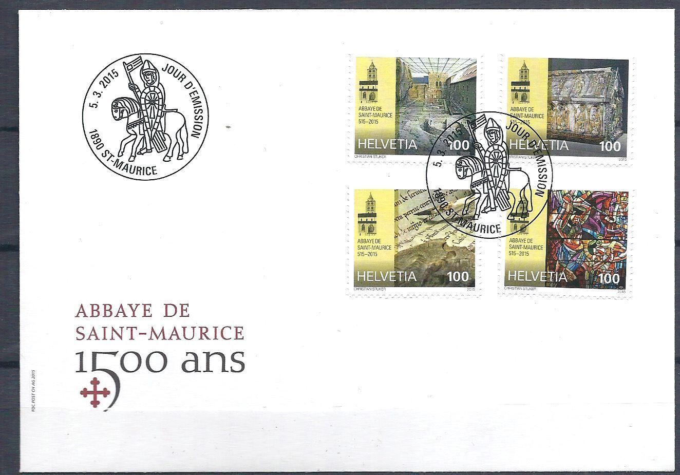 Tutti i francobolli: F1536 - Abbaye St-Maurice – Usato da Trélex venduto da Phil_Albert