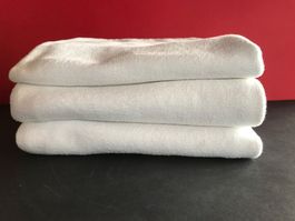Molton Natur beidseitig geraut ca. 70/80 x 90/120 cm 3 Stk