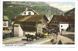 Andermatt (UR) Furkapost ins Wallis - Postkutsche - um 1910