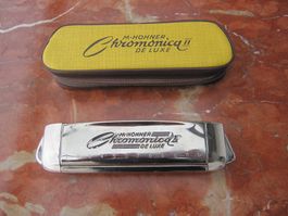 Vintage HOHNER CHROMONICA II, De Luxe, a'440, Mundharmonika