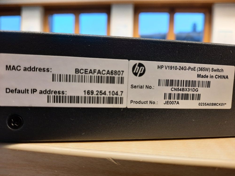 HP Switch v191024GPoE JE007A Kaufen auf Ricardo