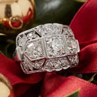 Antiker Diamantring Platin 1.95 ct Edwardian–Art Déco