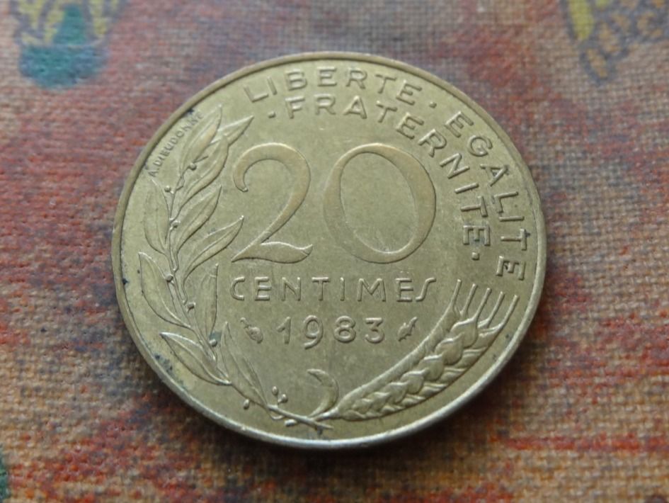 Alle Münzen: FRANCE  20 Centimes  1983  (Z) – Gebraucht aus Romanel-sur-Lausanne von Swift13