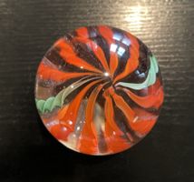 Briefbeschwerer Glaskugel rot Glas Sammler Geschenk Deko