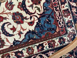 Orientteppich mit Blumenmuster rot blau gebraucht