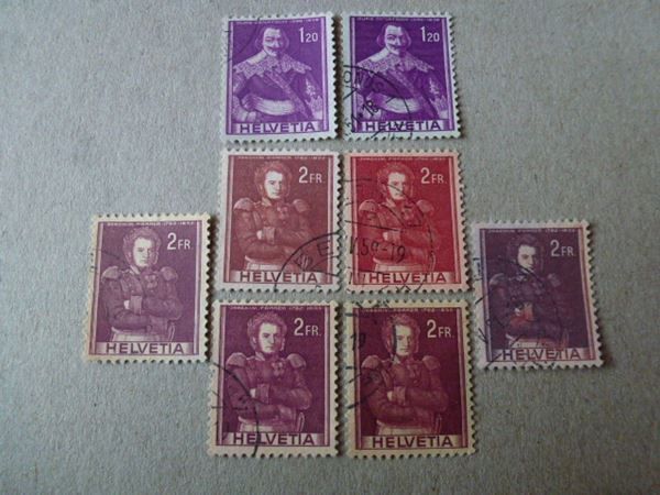 Tutti i francobolli: Lot ++ Farbvarianten Historische Bilder – Usato da Walkringen venduto da Casablanca777