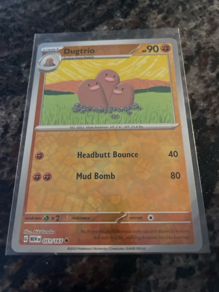 Pokémon Carte collezionabili: Dugtrio Reverse Holo 051/165 Pokemon 151 – Usato da Bazenheid venduto da Toulouse12