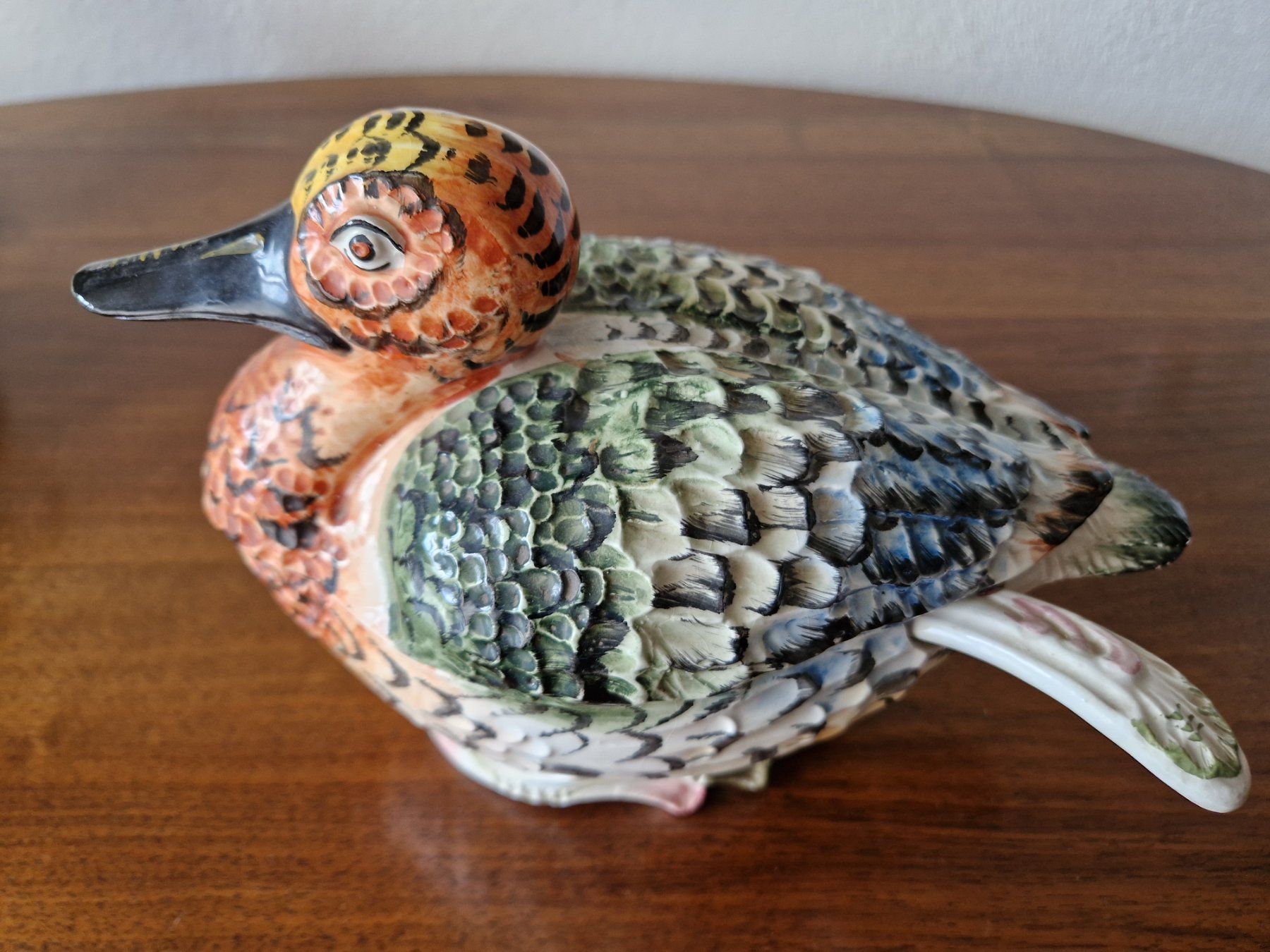 Ciotole: Enten Terrine mit Löffel, Capodimonte – Usato da Bern venduto da Antikbatik