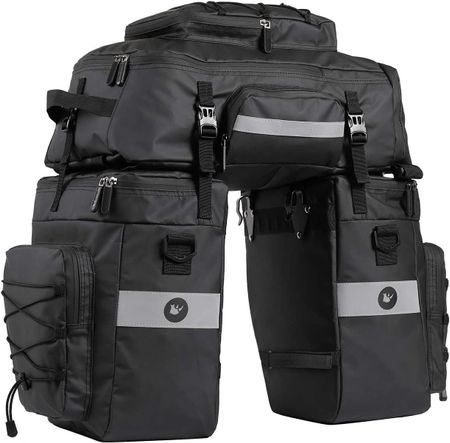 75L Fahrradtasche 3 in 1, wasserdicht, Gepäckträgertasche