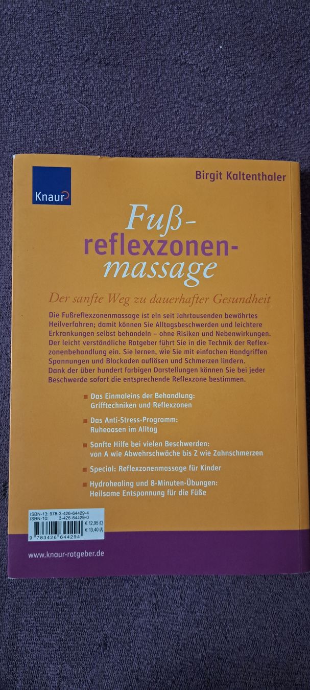 Bücher: Buch Fussreflexzonenmassage Birgit Kaltenthaler – Gebraucht aus Bern von mahilini 1