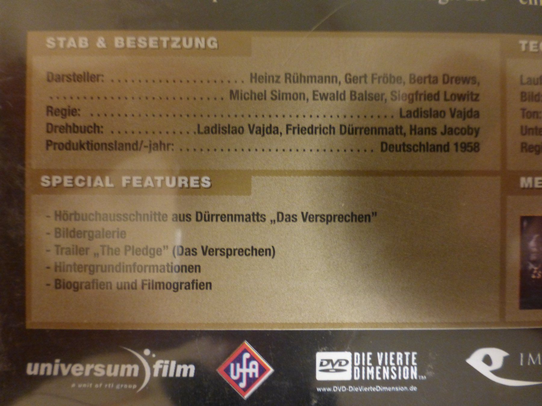Tutti i DVDs: Es geschah am hellichten Tag DVD – Usato da Zumikon venduto da psisound 3