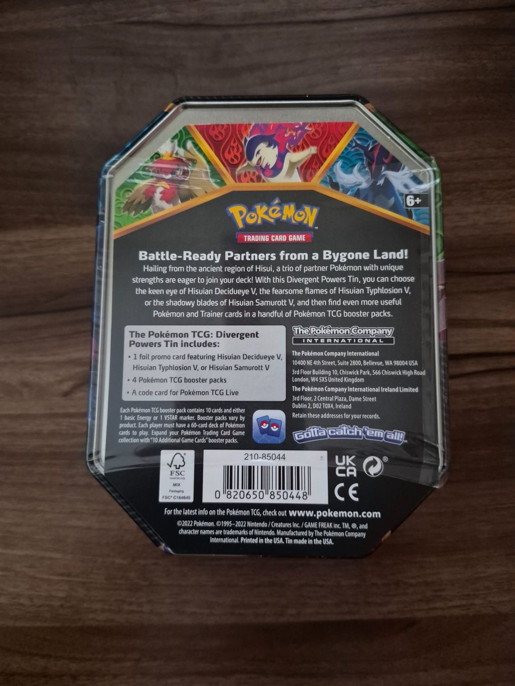 Pokémon Sammelbilder & Trading cards: Divergent Powers Tin Box Hisui--Samurott V Sealed – Gebraucht aus Reigoldswil von Feufer1 3