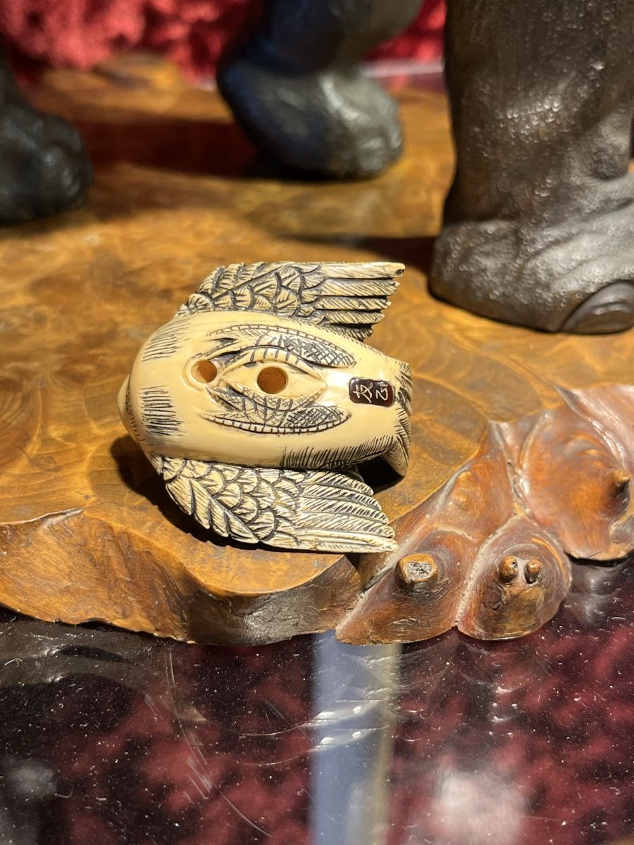 Statuette: originales netsuke, spatz. meiji periode. japan – Usato da Lengnau BE venduto da Meij 3