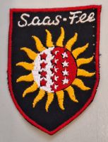 21/ Saas-Fee Stoff Wappen Badge Aufnäher St.Gallen Stickerei