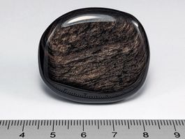 Kupfer Obsidian Handschmeichler 39mm