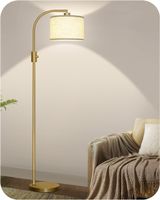 Stehlampe dimmbar Bogenlampe Wohnzimmer gold 165cm LED E27