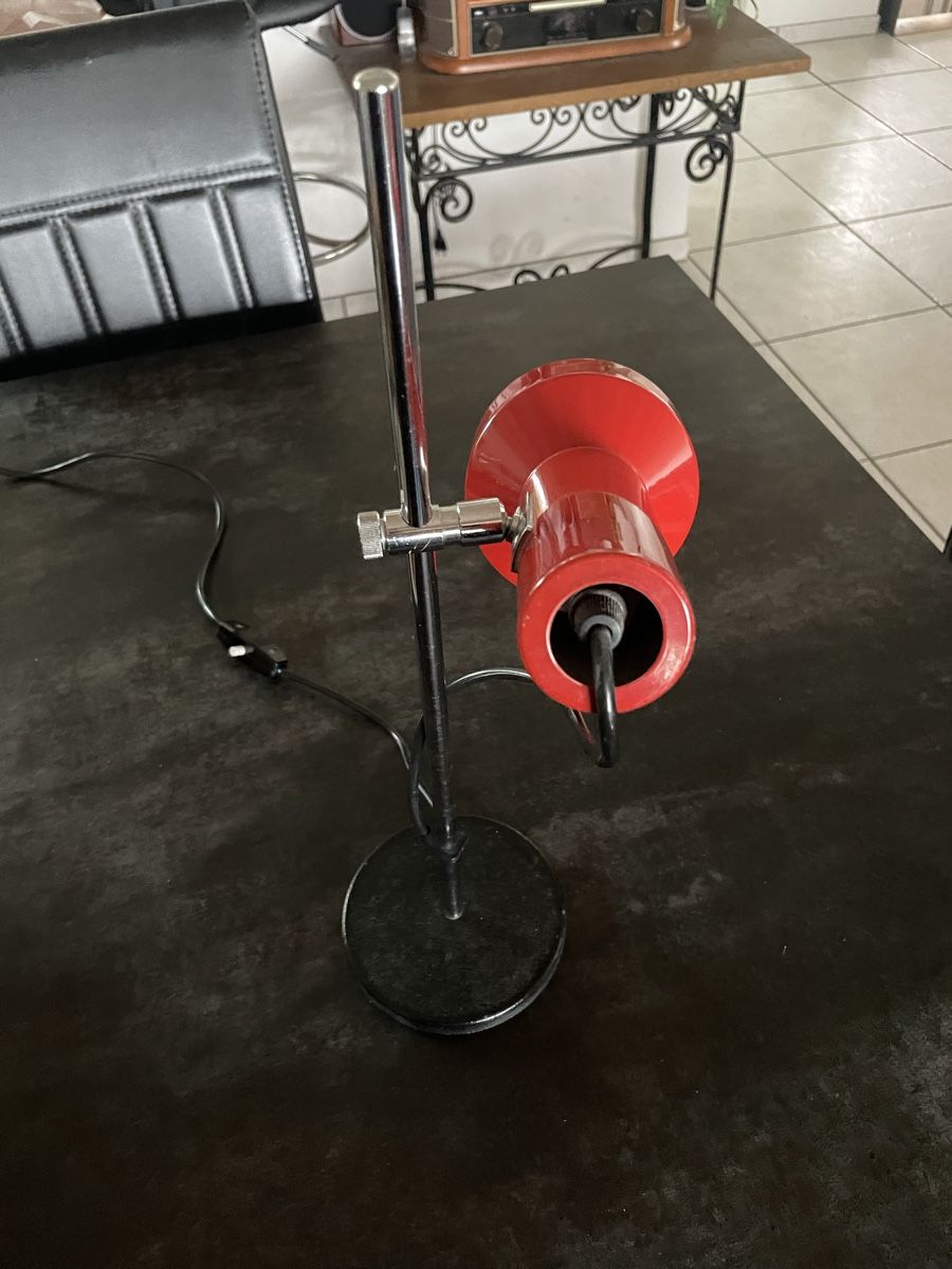 Lampen: Lampe de Bureau Vintage Rouge Stralux – Gebraucht aus Vallamand von Bricbracbroc82 7