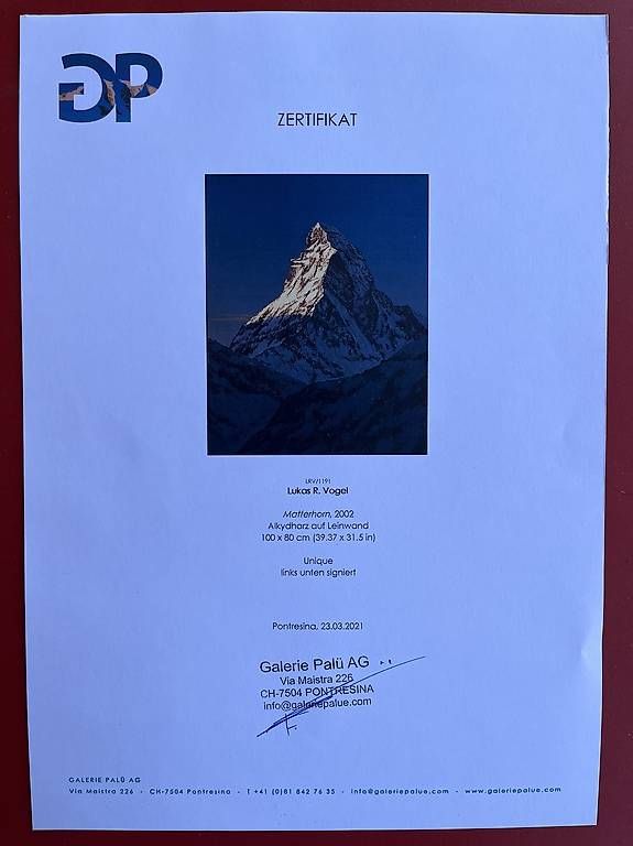 Placchette & Badge: Lukas R. Vogel - Matterhorn, 2002 – Usato da Bellinzona venduto da Nicola041 1