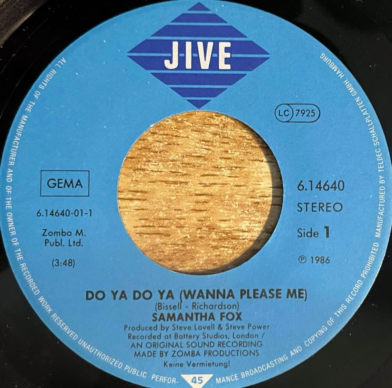 Vinyles: SAMANTHA FOX - DO YA DO YA – D'occasion à Bussigny par vinyl-pas-cher 2