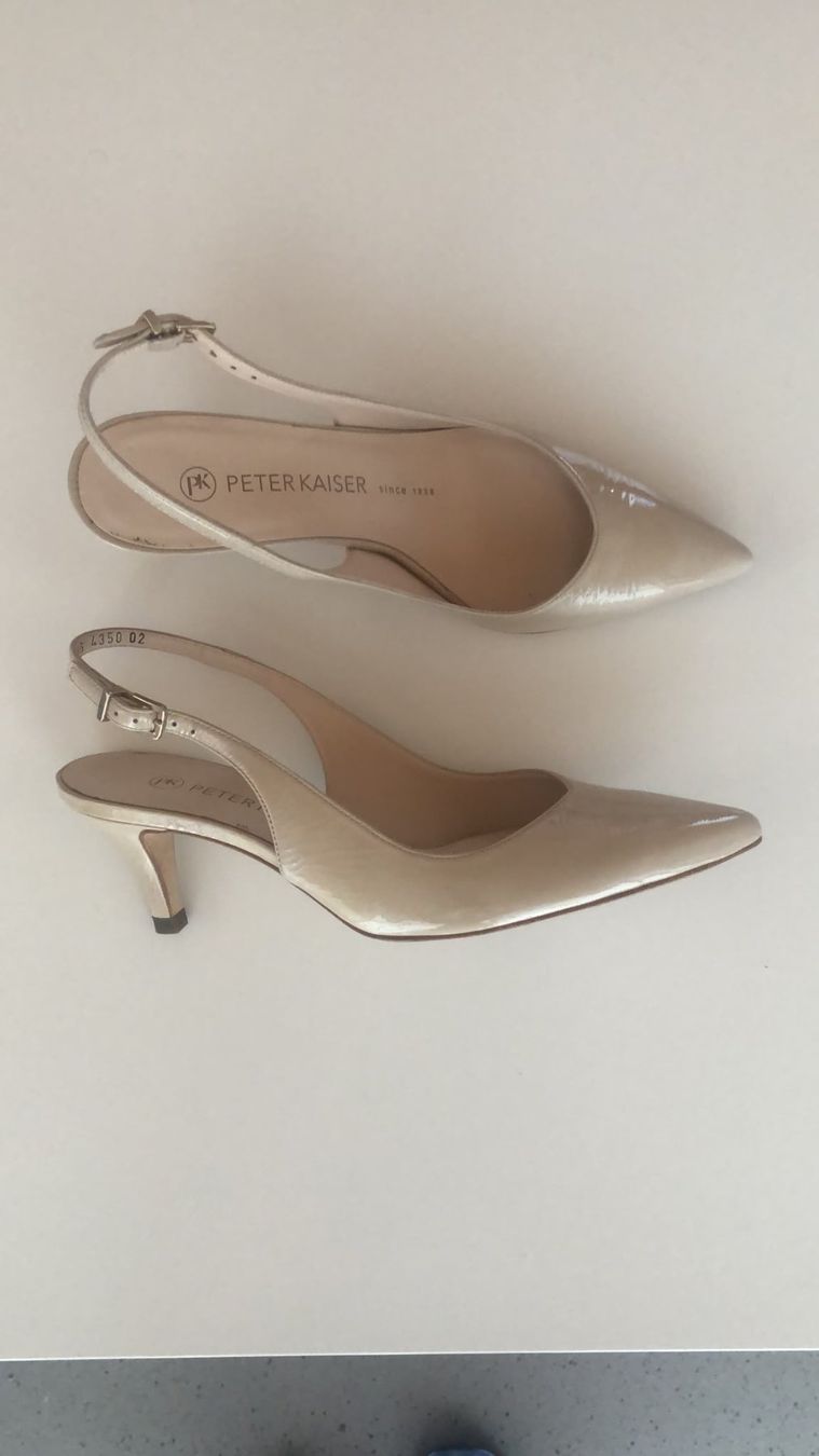 Kaiser Scarpe da donna: Peter Kaiser Pumps mit Sling Riemchen, Gr. 36, Beige – Nuovo (secondo la descrizione) da Bern venduto da bal_lbx9 3