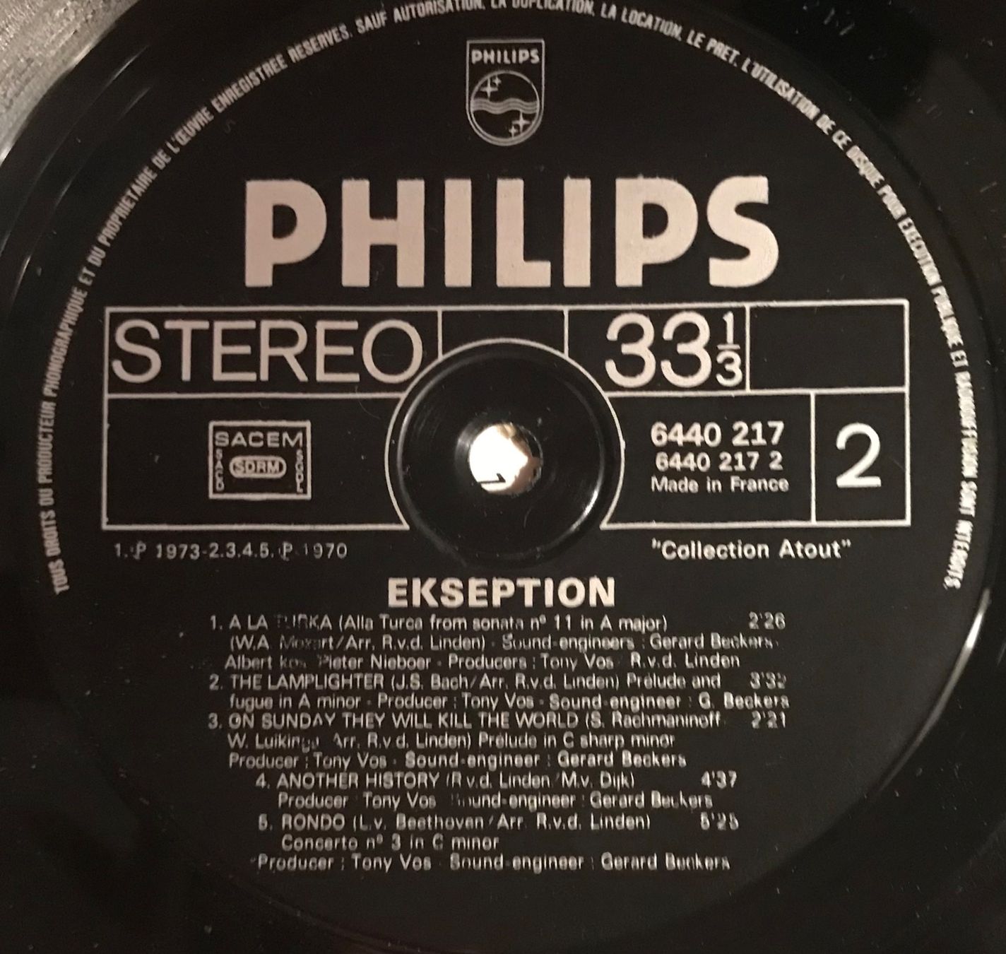 Dischi in vinile: EKSEPTION - A LA TURKA - 33 Tours – Usato da Bussigny venduto da vinyl-pas-cher 3