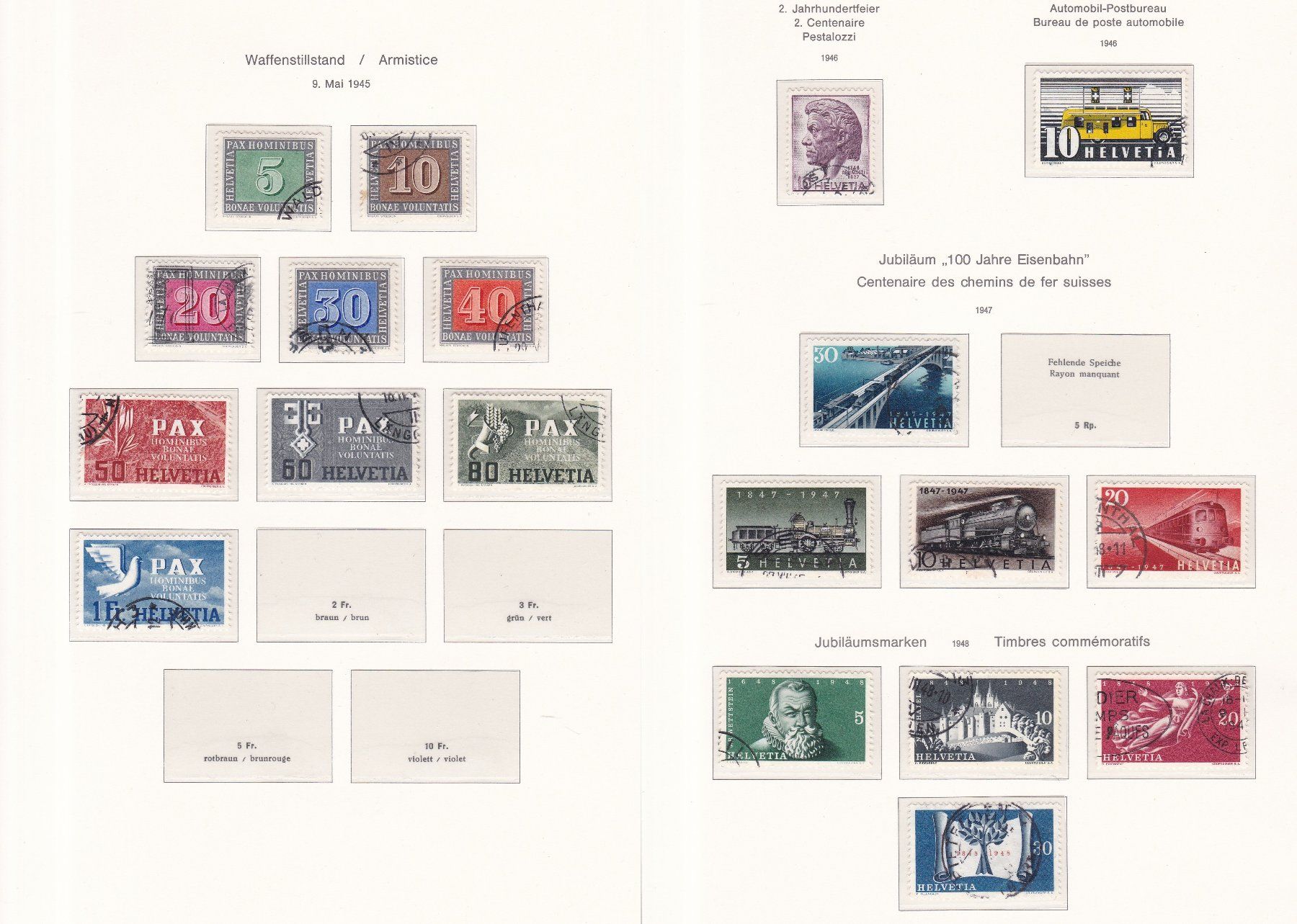 Tutti i francobolli: 20 Seiten mit CH Briefmarken – Usato da Münchwilen AG venduto da Nesar 6