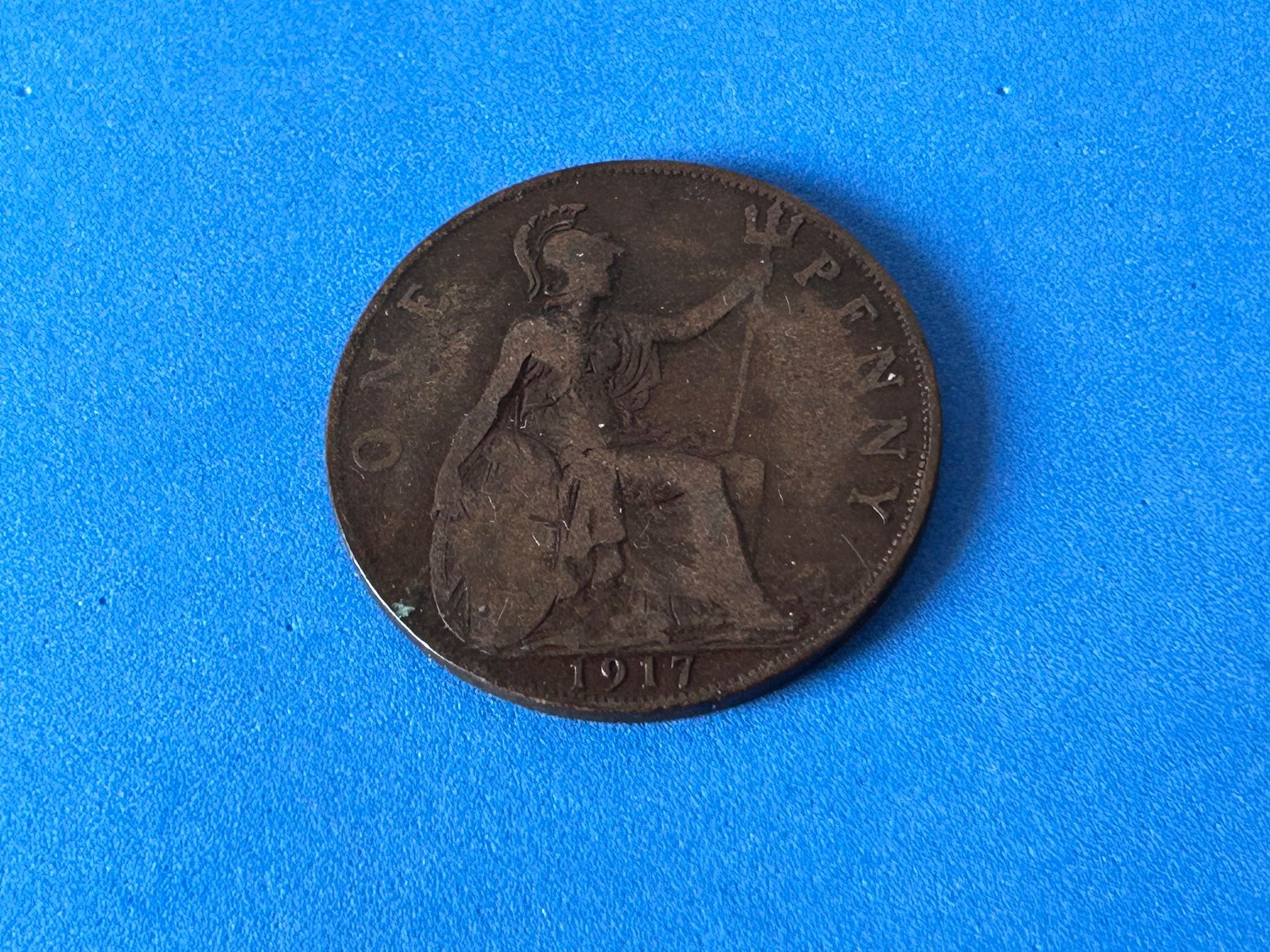 Tutti le monete: UK - One Penny 1917 – Usato da Corcelles NE venduto da AJKader 6