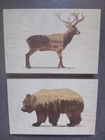 BJÖRNAMO Wilde Tiere Ikea Bär & Hirsch Set