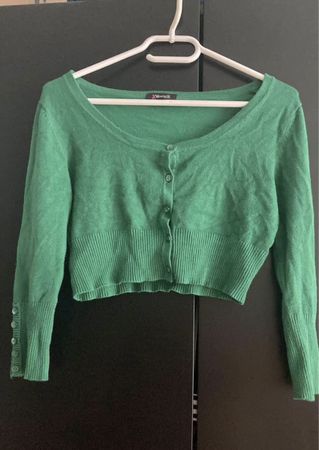 Grüner Bolero, kurz geschnitten, Gr. M