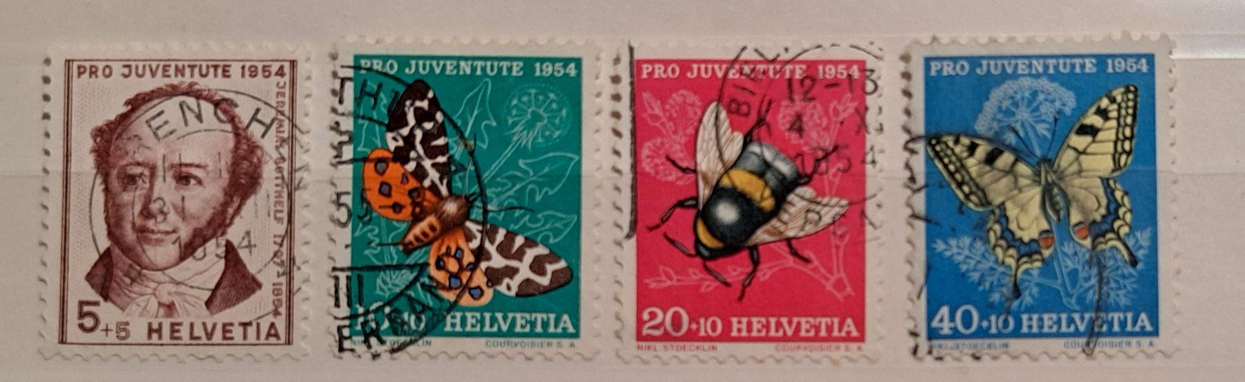 Alle Briefmarken: CH PJ 1954 ʘ – Gebraucht aus Biel/Bienne von ESOXMAN