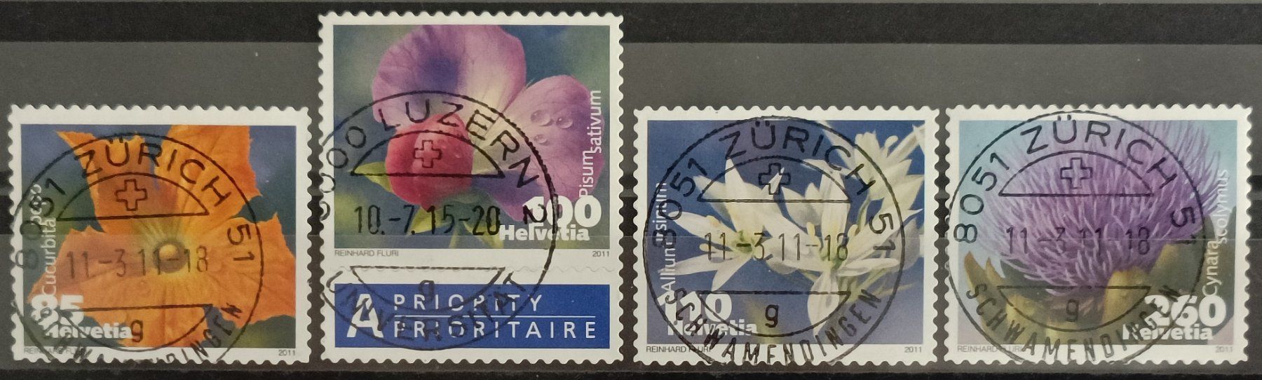 Alle Briefmarken: 2011 Gemüseblüten Top Stempel – Gebraucht aus Dübendorf von goeggi79