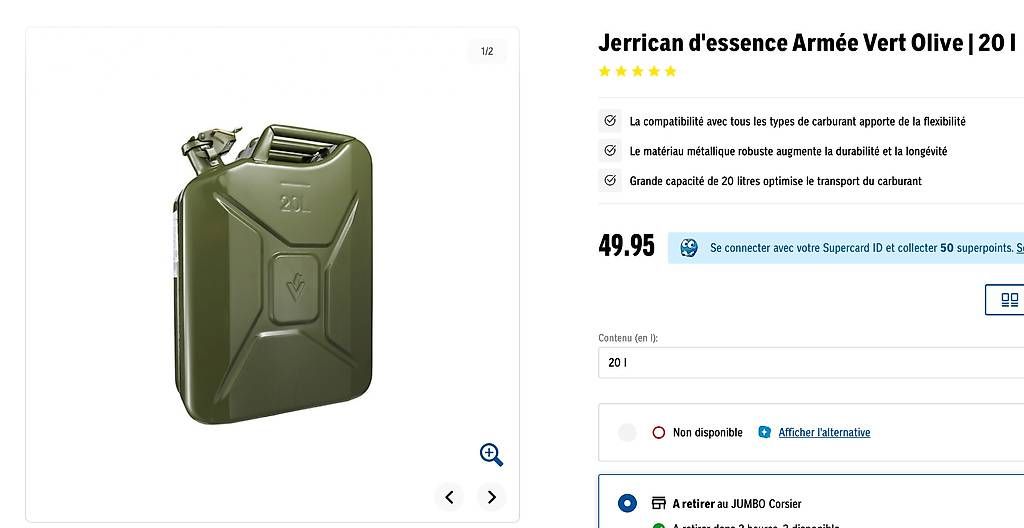 Taniche per benzina: Lot de 4 Jerricans 20 Litres – Usato da Blonay venduto da inf_2rmr 4