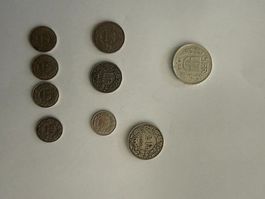 Schweizer Silber Münzen verschiedene