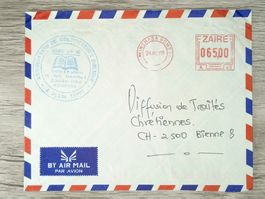 TR05 Enveloppe + Timbre Zaire 1988
