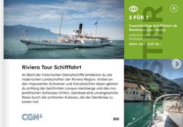 CGN Gutschein 2 für 1 Schiffahrt Genfersee 2026 neu