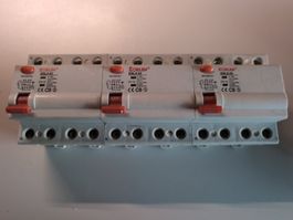 3 × Korlen KNL5-63 Fi-Schalter 3 Phasen 40A