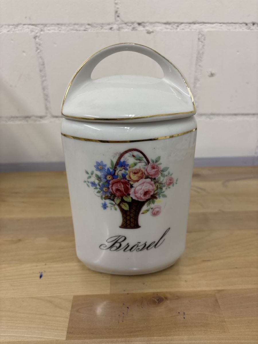 Contenitori & Simili: Brösel-Dose, Behälter, Blumendekor, MCP Tschechoslowakei – Usato da Adliswil venduto da ninotschka7