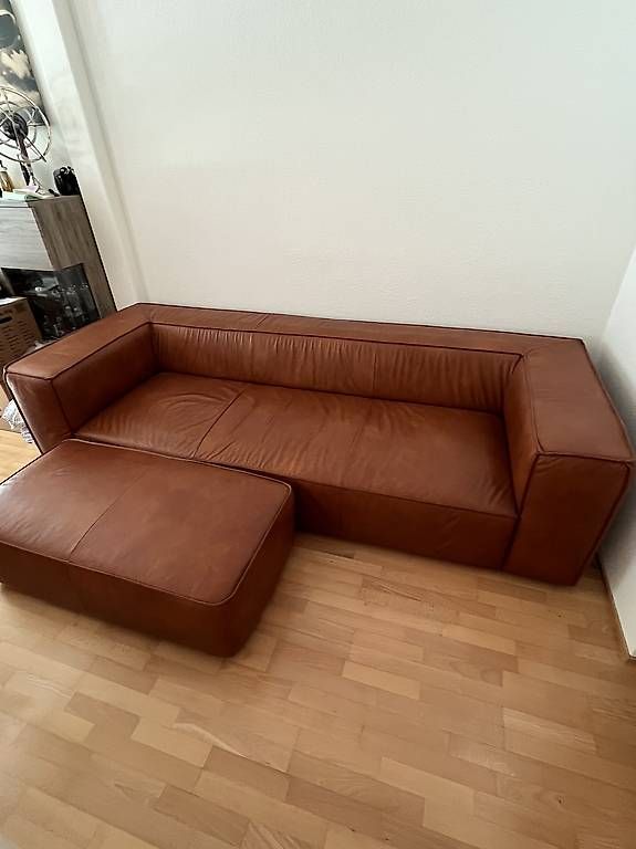Divani: 3er Echtleder-Sofa, cognac – Usato da Wädenswil venduto da sil_6bq2 1