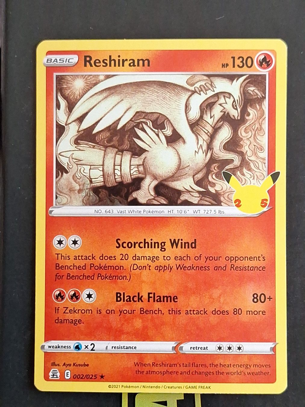 Pokémon Carte collezionabili: Reshiram - Pokemon Holo Celebrations 25th Anniversary – Usato da Altstätten SG venduto da GGsGameshop