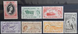 Falkland Islands British Kat. 116-122 gest. 1955 Kat. 40 Eur