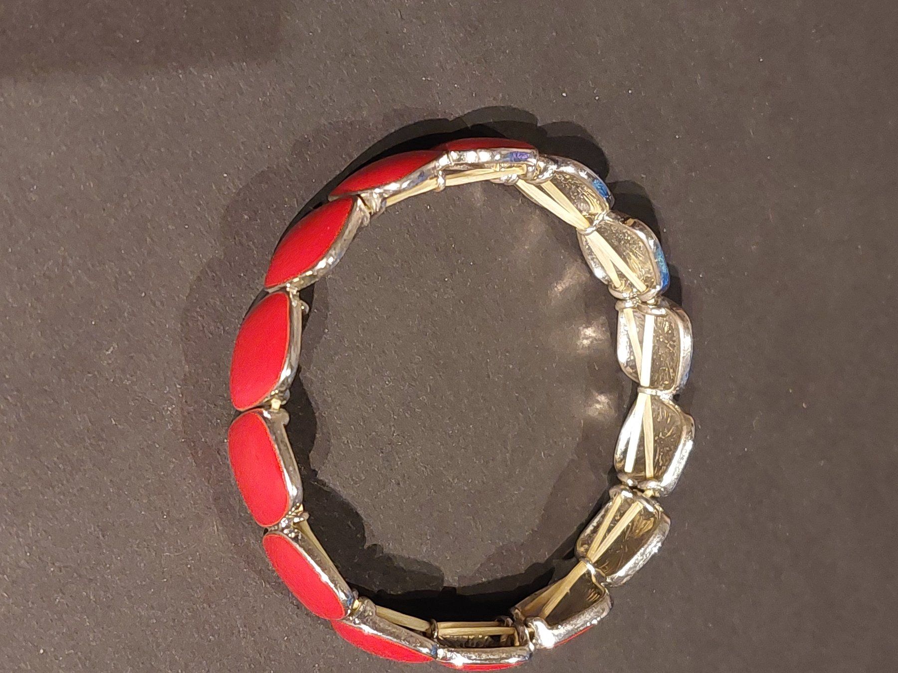 Bracciali & Braccialetti: Armband flexibel, mit roten Steinen – Usato da Obfelden venduto da Kleha 1