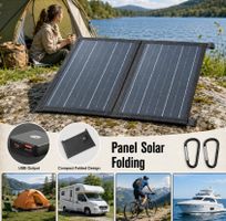 60W faltbares Solarpanel Solarmodul Tragbar Folding Power