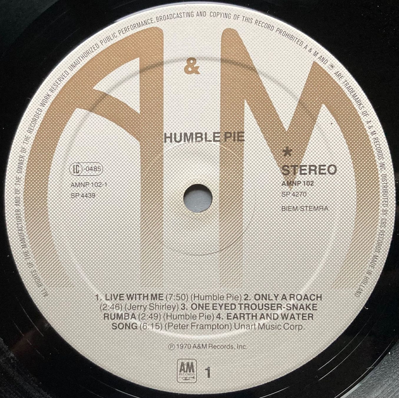 Dischi in vinile: HUMBLE PIE - HUMBLE PIE – Usato da Poliez-Pittet venduto da Newtown-Records 3