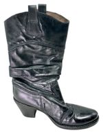 Bottes western NERO GIARDINI en cuir noir. Pointure 37