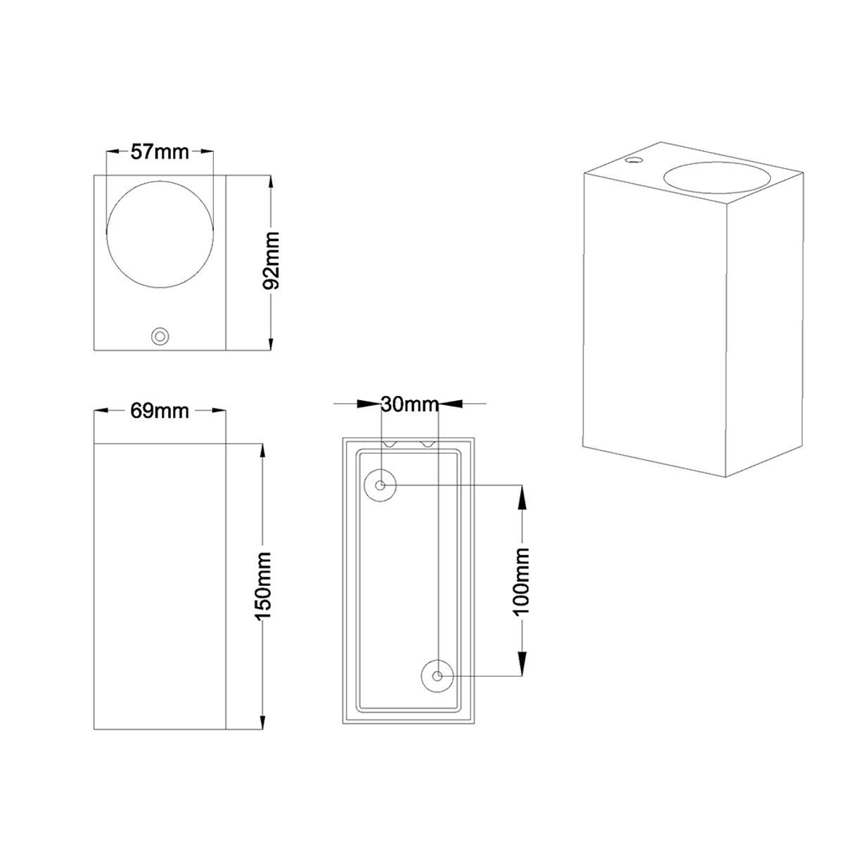 Lampade: Aussen Wandleuchte, IP44, 15 cm Höhe – Nuovo (secondo la descrizione) da Kreuzlingen venduto da Smart-Light 2