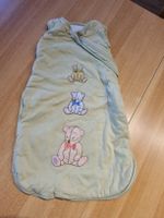 Babyschlafsack grün mit Bärenmotiv gebrauchter Zustand