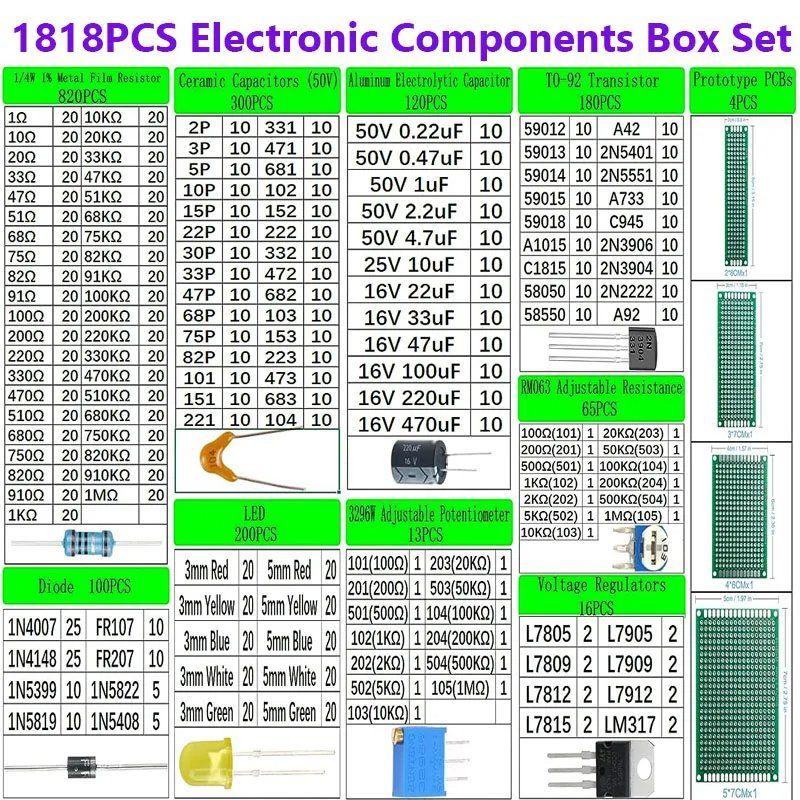Componenti elettronici: composants électroniques 1818pcs elektrisch, Stecker 1818pcs – Nuovo e nell'imballaggio originale da Delémont venduto da abonprix 3