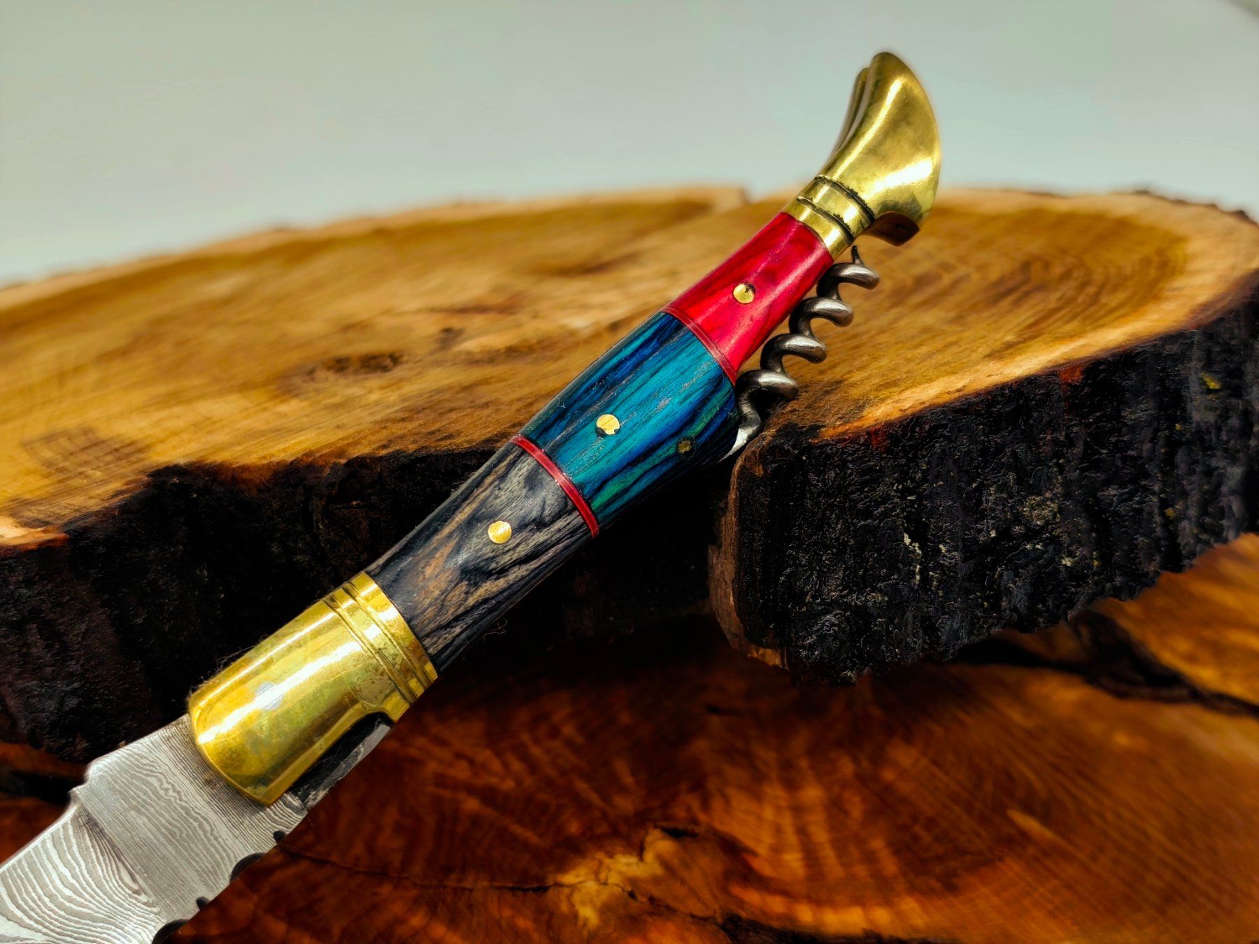 Accessori: Laguiole Damast Messer Klappmesser echtes Damastmesser – Nuovo e nell'imballaggio originale da Arlesheim venduto da Premius_1 5