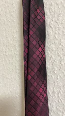 Elegante Seidenkrawatte, Weinrot/Schwarz, Top Zustand