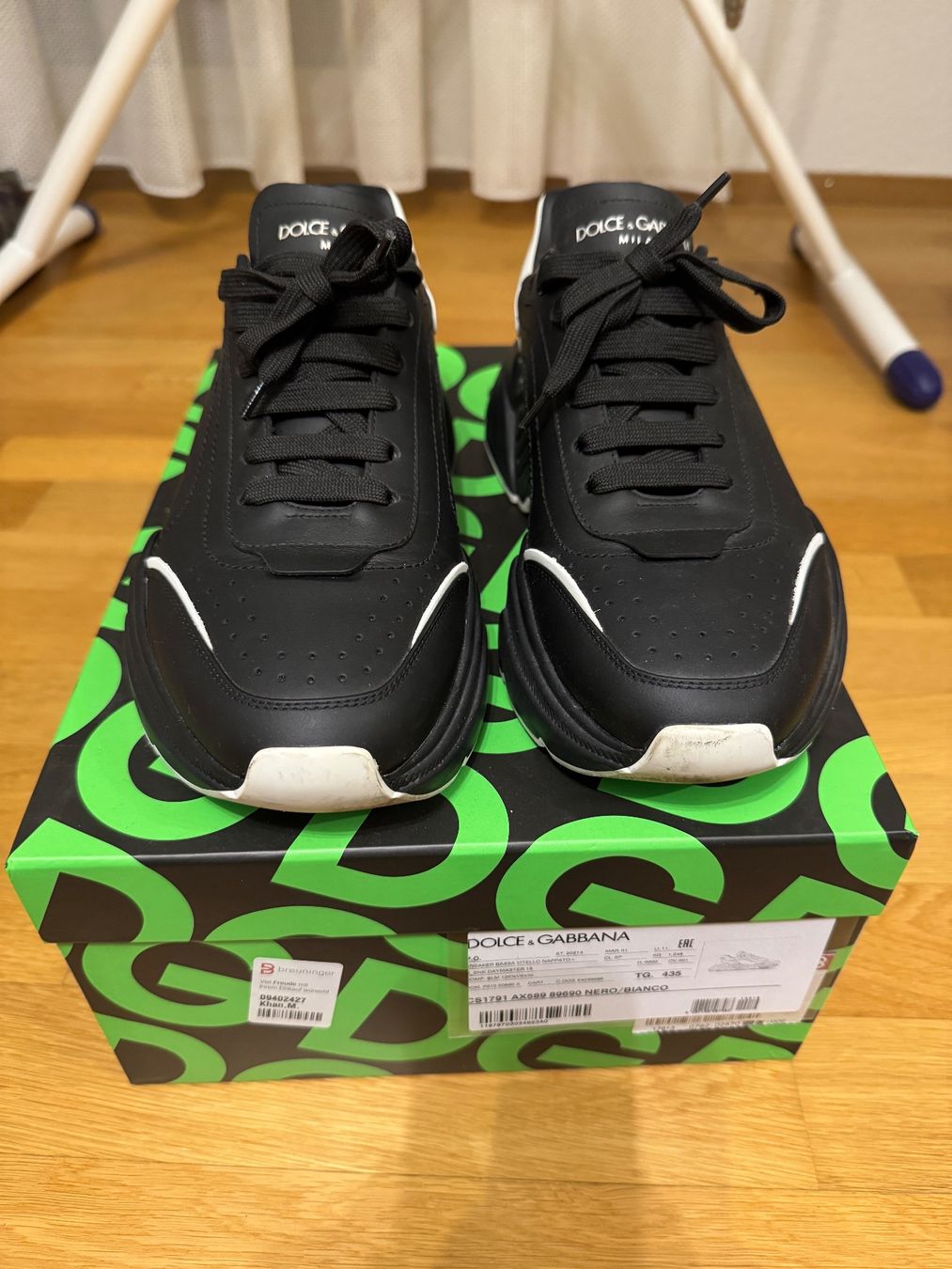 Dolce & Gabbana Scarpe da uomo: Dolce & Gabbana Sneaker Daymaster, Schwarz/Weiss, Gr. 44 – Nuovo e nell'imballaggio originale da Brugg AG venduto da Coni1989 2
